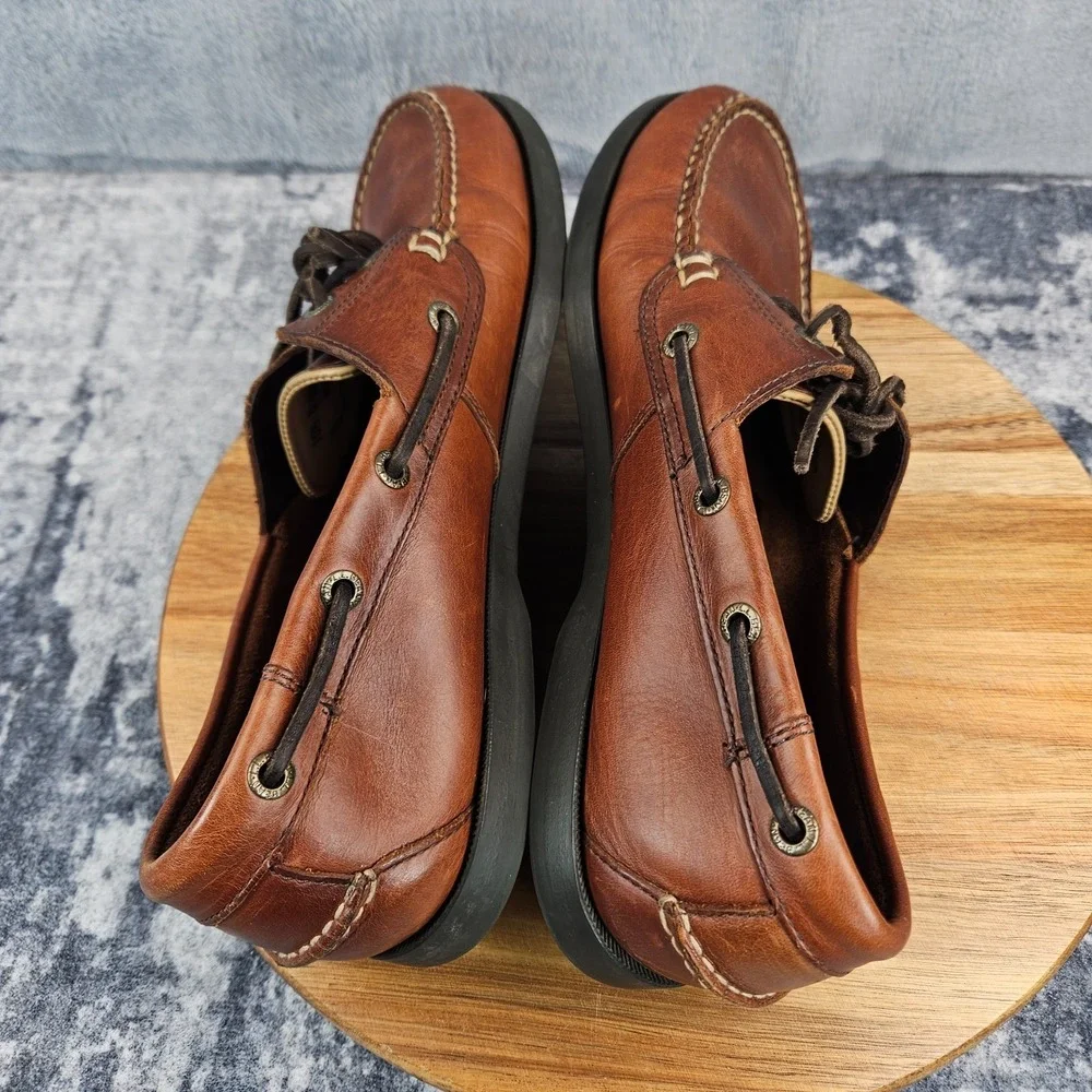 L.L.Bean Boat Shoes Mens Size 10.5 D Brown Casco Bay Moc Slip On Loafer 233933
